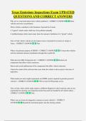 Texas Emissions Inspections Exam UPDATED  QUESTIONS AND CORRECT ANSWERS
