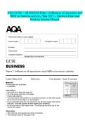 AQA GCSE - BUSINESS-Paper 1 Influences of operations and HRM on business activity-- May 2025 - Question Paper and Marking Scheme Merged