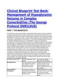Clinical Nursing Test Bank&colon; Hypoglycemic Seizures & Diabetes Management &lpar;55 Q&A &plus; Rationales&rpar;