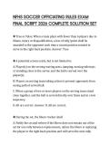 NFHS SOCCER OFFICIATING RULES EXAM FINAL SCRIPT 2026 COMPLETE SOLUTION SET