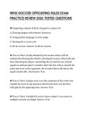 NFHS SOCCER OFFICIATING RULES EXAM PRACTICE REVIEW 2026 TESTED QUESTIONS
