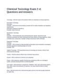 Chemical Toxicology Exam 2 v1 Questions and Answers