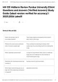 MN 551 Midterm Review Purdue University EXAM Questions and Answers &lpar;Verified Answers&rpar; Study Guide &lpar;latest version verified for accuracy&rpar; &vert; 20252026 Latest&excl;&excl;