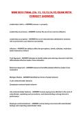 MSM 6610 FINAL &lpar;Ch&period; 11&comma; 12&comma;13&comma;14&comma;15&rpar; EXAM WITH CORRECT ANSWERS 