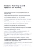 Endocrine Toxicology Exam 2 Questions and Answers