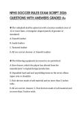 NFHS SOCCER RULES EXAM SCRIPT 2026 QUESTIONS WITH ANSWERS GRADED A&plus;