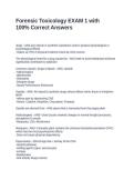 Forensic Toxicology EXAM 1 with 100&percnt; Correct Answe