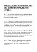 NFHS SOCCER RULES PRACTICE STUDY SHEET 2026 QUESTIONS WITH FULL SOLUTION GRADED A&plus;