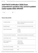 ASAP PACE Certification &lpar;2026&rpar; Exam comprehensive questions fully solved & updated &lpar;Latest Update 2026&rpar; UPDATE&excl;&excl;