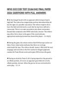 NFHS SOCCER TEST EXAM 842 FINAL PAPER 2026 QUESTIONS WITH FULL ANSWERS