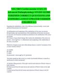 NSG 5003 Cardiovascular &lpar;Ch31-33&rpar; Advanced Pathophysiology STUDY GUIDE VERIFIED CORRECT QUESTIONS AND ANSWERS LATEST UPDATED VERSION &lpar;GRADED A&plus;&rpar;
