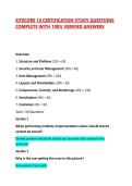 SITECORE 10 CERTIFICATION STUDY QUESTIONS COMPLETE WITH 100&percnt; VERIFIED ANSWERS 2026&period;2027 &vert; VERIFIED EXAM QUESTIONS