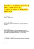 WGU D322 INTRODUCTION TO IT FINAL EXAM GUIDE ALL COMPLETE FOR A GUARANTEED PASS 2026