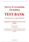 Test Bank &ndash; Survey of Accounting&comma; 3rd Edition &ndash; Paul Kimmel&comma; Jerry J&period; Weygandt&comma; & Jill Mitchell &ndash; ISBN 9781119895688 &lpar;Chapters 1&ndash;18 Covered&rpar;