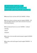 AIR METHODS CRITICAL CARE COMPREHENSIVE EXAM 2026 FULL QUESTIONS AND SOLUTIONS GRADED A&plus;