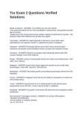 Tox Exam 2 Questions Verified Solutions