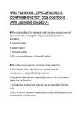 NFHS VOLLEYBALL OFFICIATING RULES COMPREHENSIVE TEST 2026 QUESTIONS WITH ANSWERS GRADED A&plus;