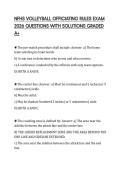 NFHS VOLLEYBALL OFFICIATING RULES EXAM 2026 QUESTIONS WITH SOLUTIONS GRADED A&plus;