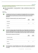 WGU D293 PRE-ASSESSMENT&colon; ASSESSMENT AND LEARNING ANALYTICS &lpar;PADB&rpar; &vert; 2026 UPDATE &vert; QUESTIONS AND ANSWERS &vert; WITH COMPLETE SOLUTION
