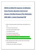 NRVIA Certified RV Inspector Certification  Exam Practice Questions And Correct  Answers &lpar;Verified Answers&rpar; Plus Rationales  2026 Q&A &vert; Instant Download Pdf