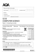 AQA GCSE COMPUTER SCIENCE Paper 2 Computing concepts 8525&sol;2 JUNE 2025