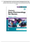 Test Bank - Clayton&rsquo;s Basic Pharmacology for Nurses&comma; 20th edition &lpar;Willihnganz&comma; 2026&rpar;&comma; Chapter 1-48 &vert; All Chapters