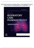 Test Bank for Rau&rsquo;s Respiratory Care Pharmacology&comma; 11th Edition by Gardenhire &lpar;ISBN 978‑0323850388&rpar; &ndash; Complete Verified Questions & Answers Chapters 1‑23 &vert; Latest Edition 2026