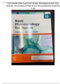 Test Bank - Clayton&rsquo;s Basic Pharmacology for Nurses&comma; 19th edition &lpar;Willihnganz&comma; 2026&rpar;