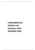 ATI Fundamentals Exam &num;1 Practice Questions & Answers 2026 