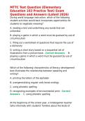 MTTC Test Question &lpar;Elementary Education 103 Practice Test&rpar; Exam Questions and Answers &lpar;Latest
