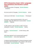 MTTC Elementary Exam &lpar;103&rpar; Language Arts Questions and Answers &lpar;Latest 2026