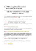 RN ATI concept-based assessment&comma;  proctored exam for level I    UPDATED QUESTIONS AND DETAILED   ANSWERS 20262027