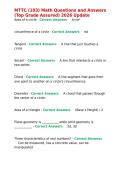 MTTC &lpar;103&rpar; Math Questions and Answers &lpar;Top Grade Assured&rpar; 2026 Update&period;