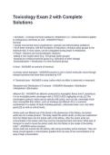 Toxicology Exam 2 with Complete Solutions