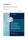 Test Bank for Advanced Nutrition and Human Metabolism 8th Edition by Sareen Gropper &vert; All Chapters&vert; Latest Version