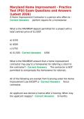 Maryland Home Improvement - Practice Test &lpar;PSI&rpar; Exam Questions and Answers &lpar;Latest 2026&rpar;&period;