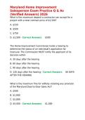 Maryland Home Improvement Salesperson Exam Practice Q & As &lpar;Verified Answers&rpar; 2026&period;