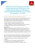 NR607 FINAL EXAM Actual Exam 2026&sol;2027 Complete Questions and Verified Answers with Detailed Rationales Diagnosis & Management Psychiatric-Mental Health III 100&percnt; Correct Grade A Pass Guaranteed - A&plus; Graded