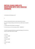 SWT301 EXAM COMPLETE QUESTIONS WITH 100&percnt; VERIFIED ANSWERS