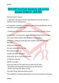 NUR 641E Final Exam Questions with Correct Answers Graded A&plus; 2026-2027
