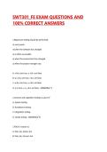 SWT301&lowbar;FE EXAM QUESTIONS AND 100&percnt; CORRECT ANSWERS