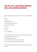 SWT301-TEST 3 QUESTIONS COMPLETE WITH 100&percnt; VERIFIED ANSWERS