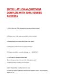 SWT301-PT1 EXAM QUESTIONS COMPLETE WITH 100&percnt; VERIFIED ANSWERS