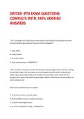 SWT301-PT8 EXAM QUESTIONS COMPLETE WITH 100&percnt; VERIFIED ANSWERS