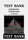 Chemistry&colon; The Central Science 15th Edition &ndash; Test Bank with Complete Chapter Solutions&comma; Brown&comma; LeMay&comma; Bursten&comma; Murphy&comma; Woodward