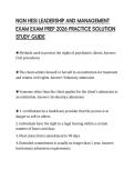 NGN HESI LEADERSHIP AND MANAGEMENT EXAM EXAM PREP 2026 PRACTICE SOLUTION STUDY GUIDE