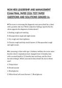 NGN HESI LEADERSHIP AND MANAGEMENT EXAM FINAL PAPER 2026 TEST PAPER QUESTIONS AND SOLUTIONS GRADED A&plus;