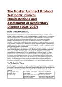 2026&sol;2027 Test Bank & Study Guide&colon; Clinical Manifestations and Assessment of Respiratory Disease &lpar; Updates&rpar;