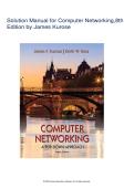 Computer Networking 8th Edition&comma; James Kurose &ndash; Complete Solutions Manual