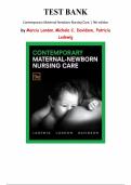 Test Bank for Contemporary Maternal-Newborn Nursing Care 9th Edition by Marcia London&comma; Patricia Ladewig&comma; Chapter 1-30 &vert; All Chapters